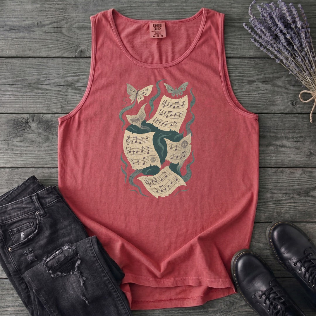 Spectral Sheet Music Tank Top