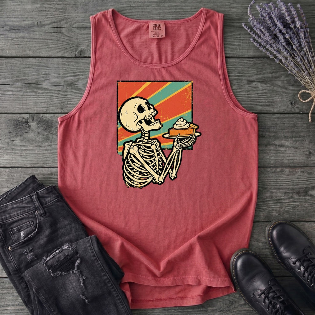 Skeleton Pumpkin Pie Grunge Tank Top