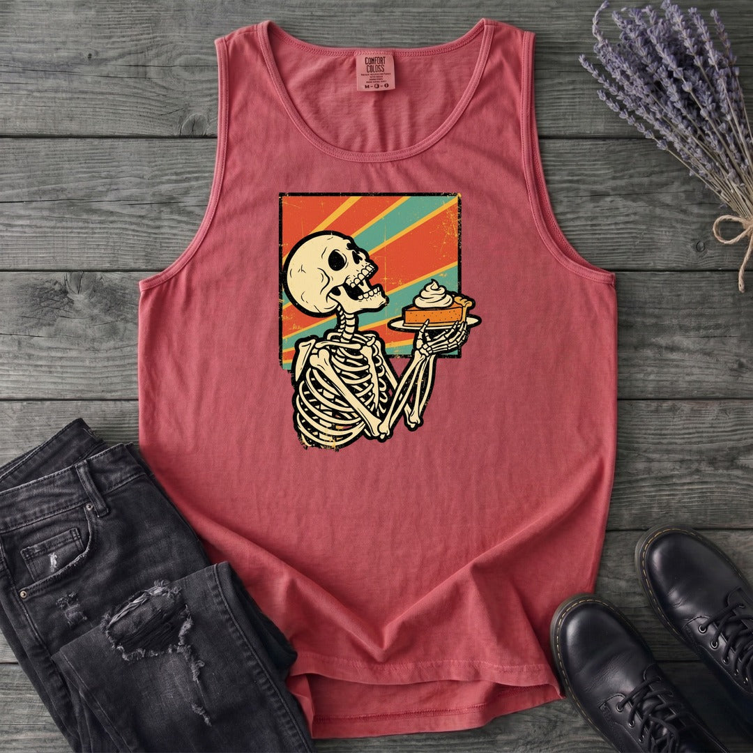 Skeleton Pumpkin Pie Grunge Tank Top