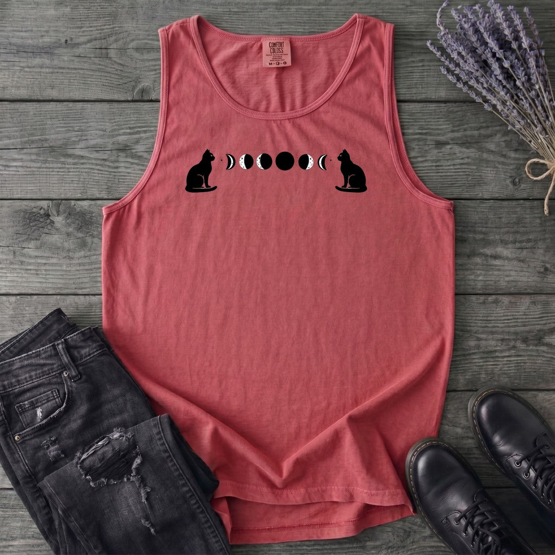 Cat Moon Phases Tank Top
