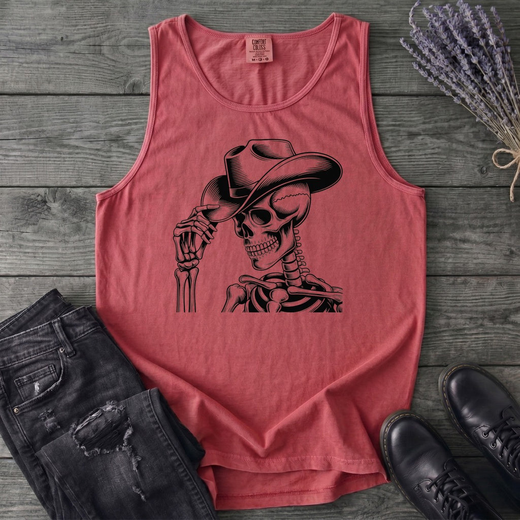 Cowboy Hat Skeleton Tank Top
