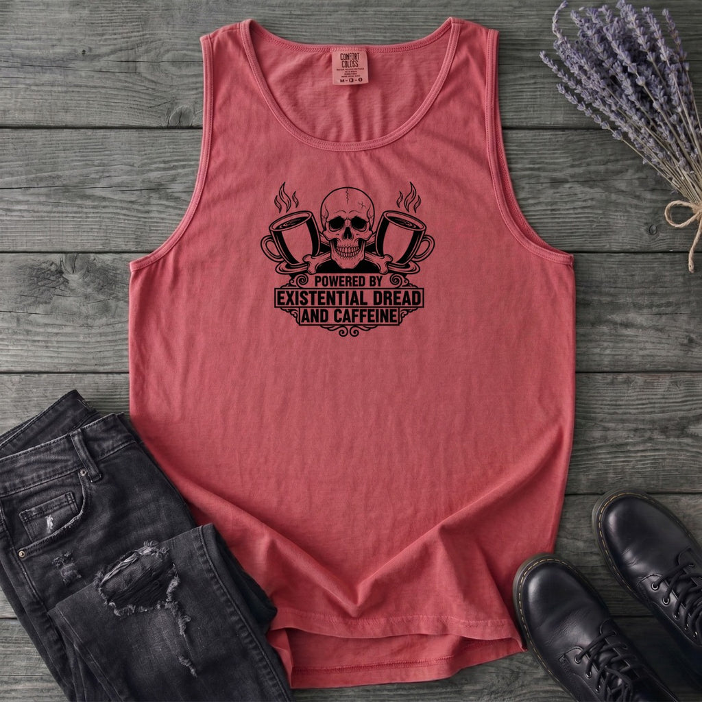 Powered By Dread And Caffeine Tank Top