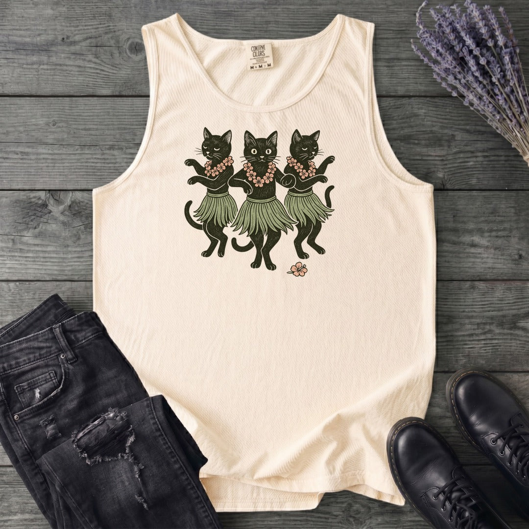 Hula Black Cat Trio Tank Top