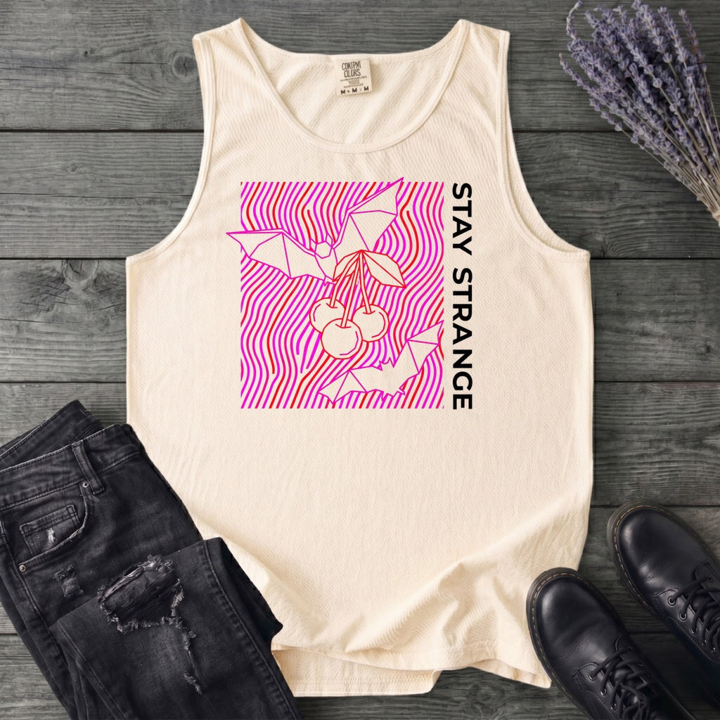 stay strange bats and cherries Tank Top