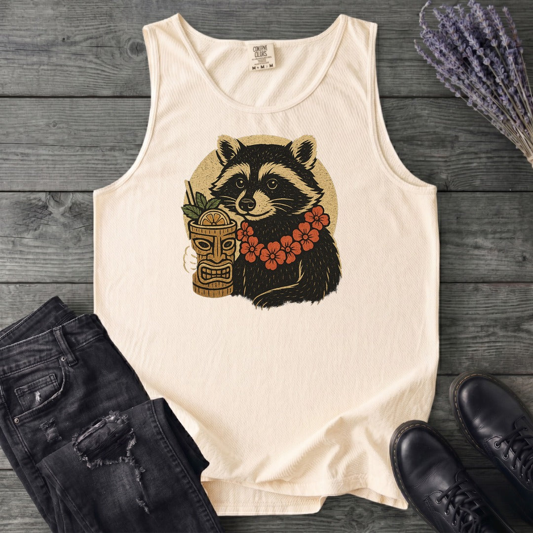 Raccoon Tiki Tank Top