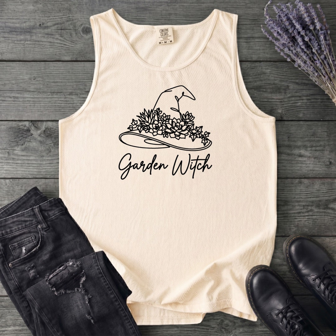 garden witch floral hat Tank Top