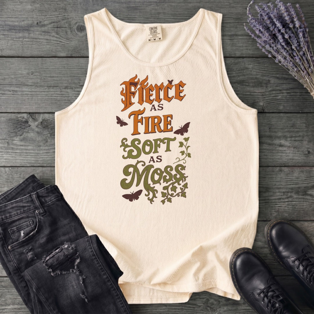 Fierce As Fire Soft As Moss Tank Top