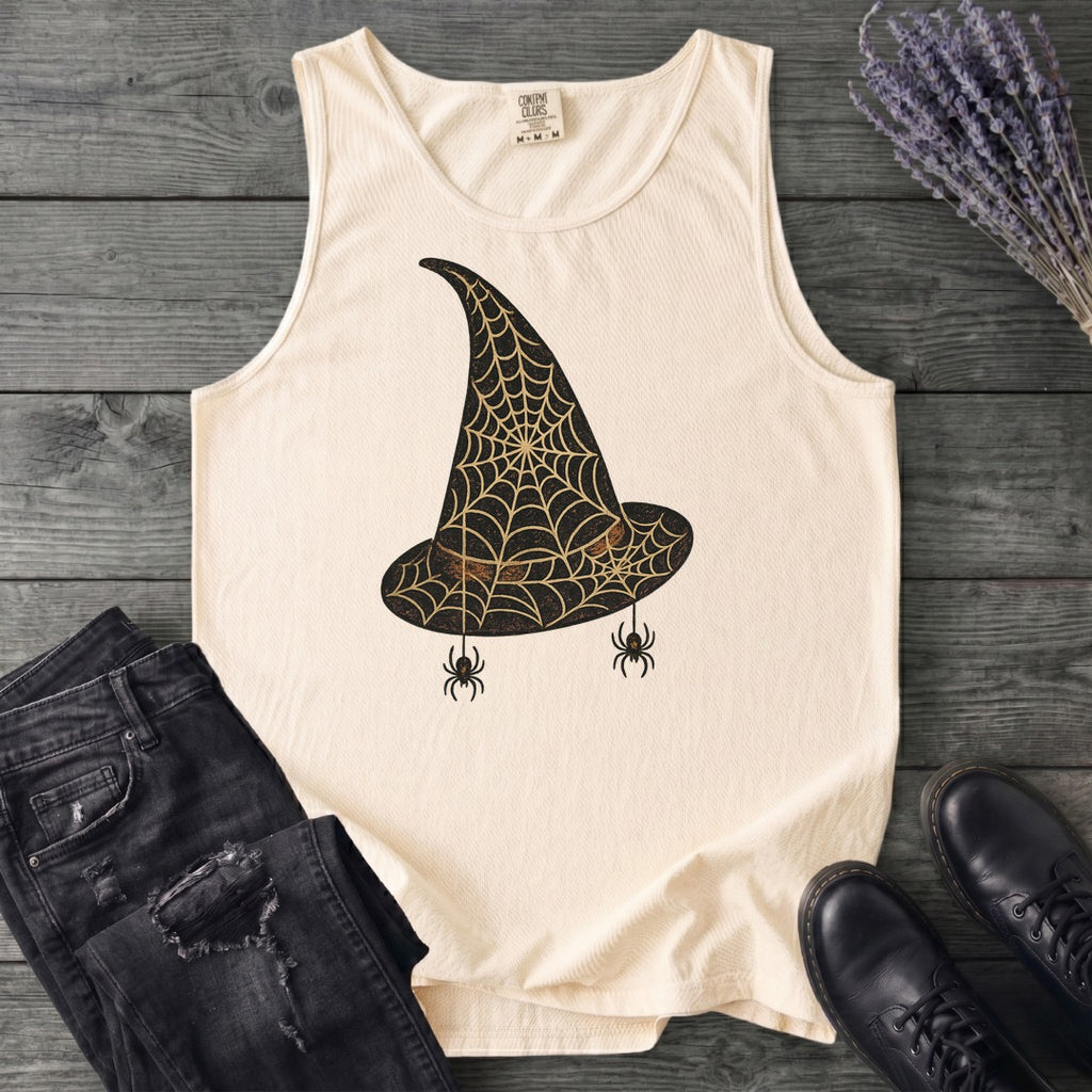 Spiderweb Witch Hat Tank Top