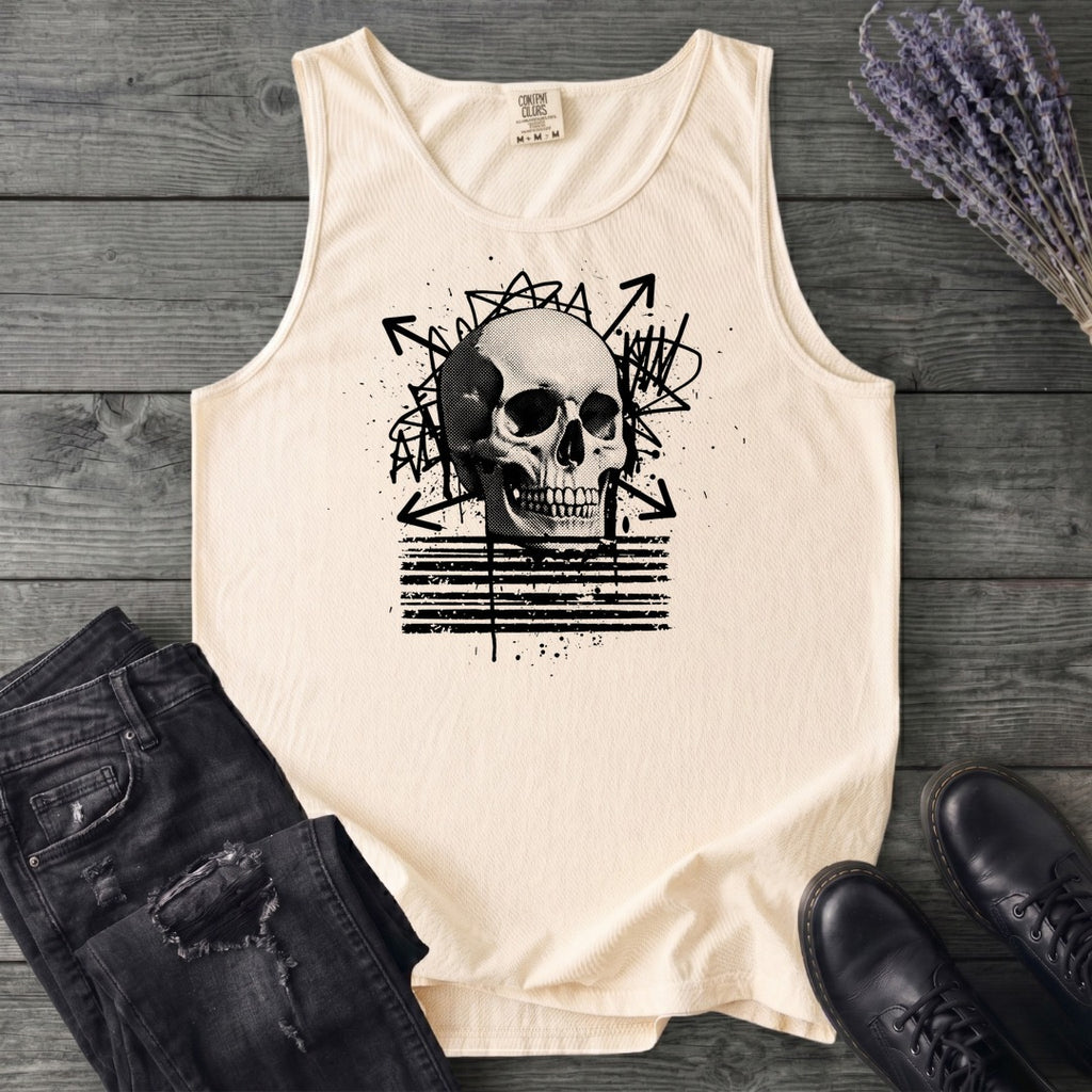 Grunge Skull Tank Top