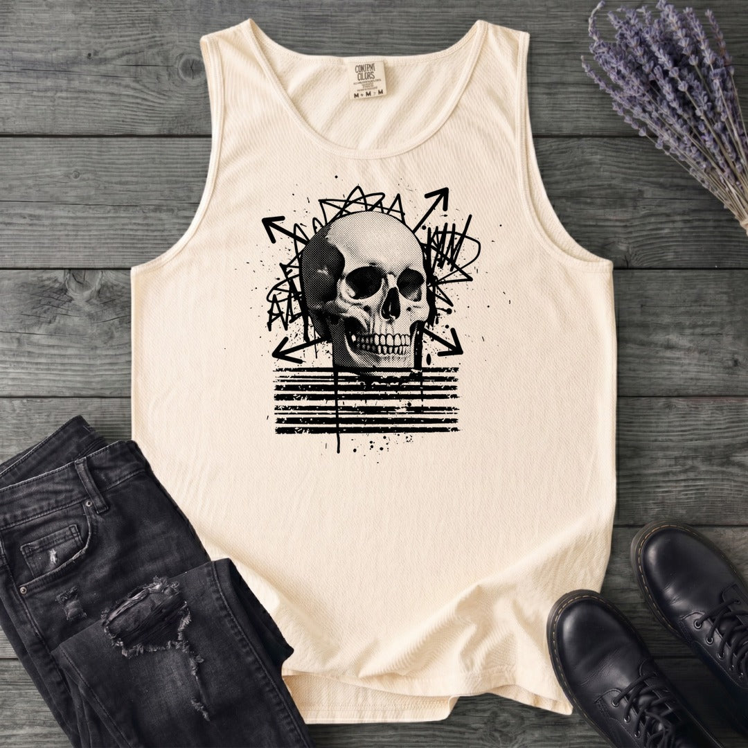 Grunge Skull Tank Top