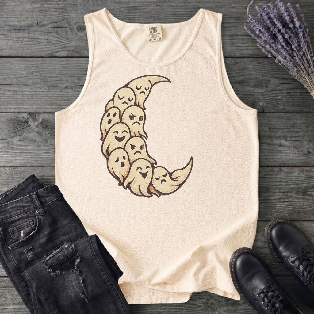 crescent moon ghosts Tank Top