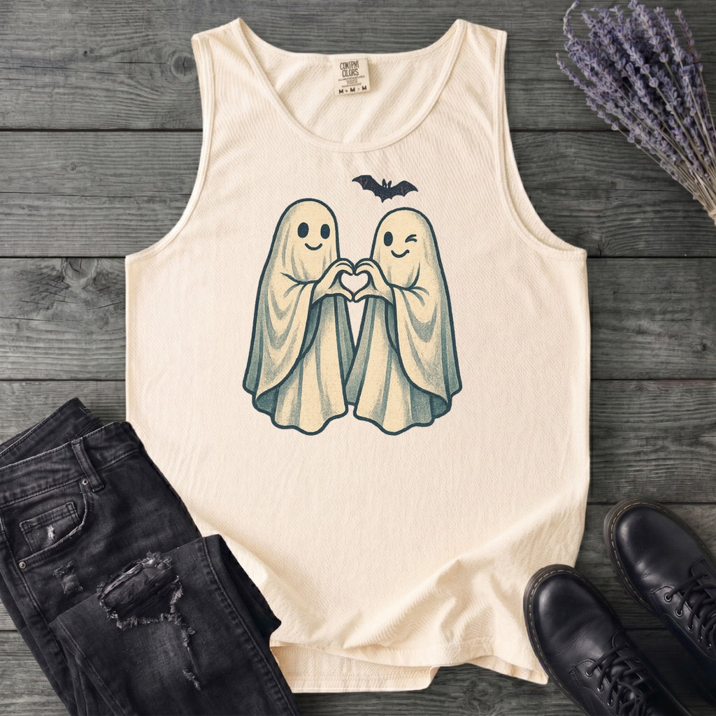 Two Ghosts Heart Hands Tank Top