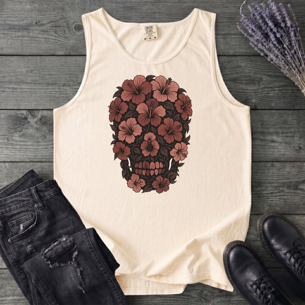 Hibiscus Skull Tank Top