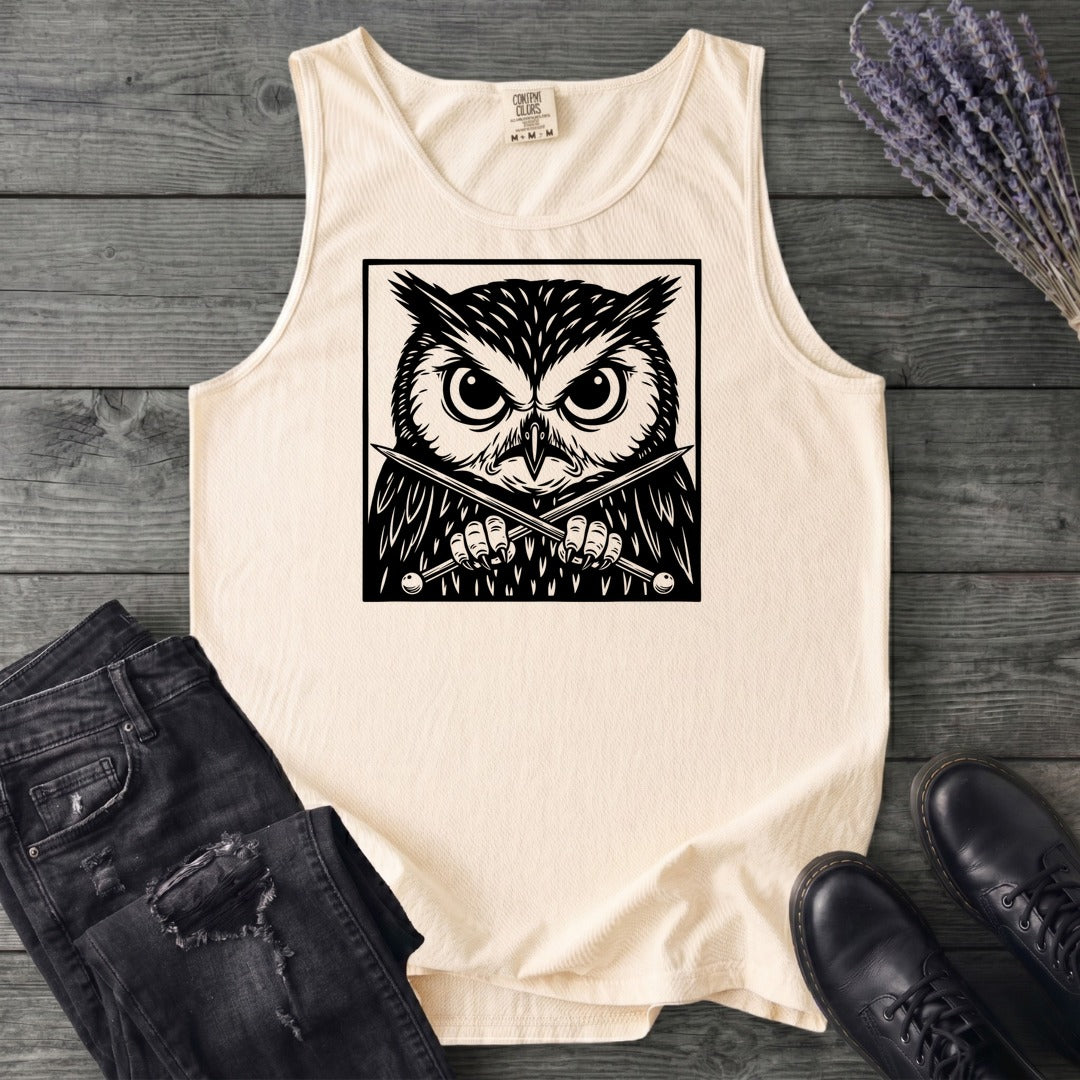 Owl Knitter Tank Top