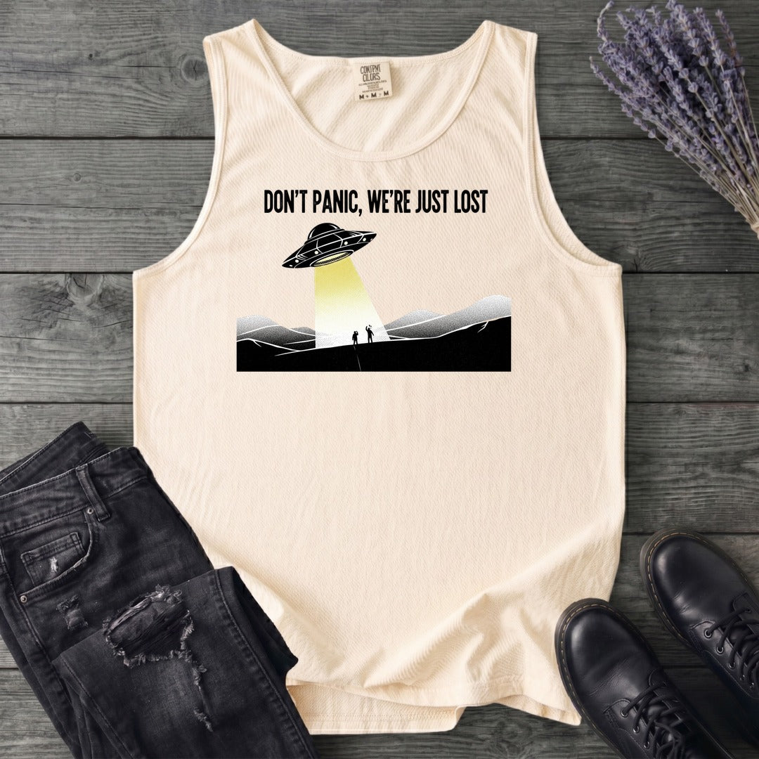 Dont Panic Were Lost Tank Top