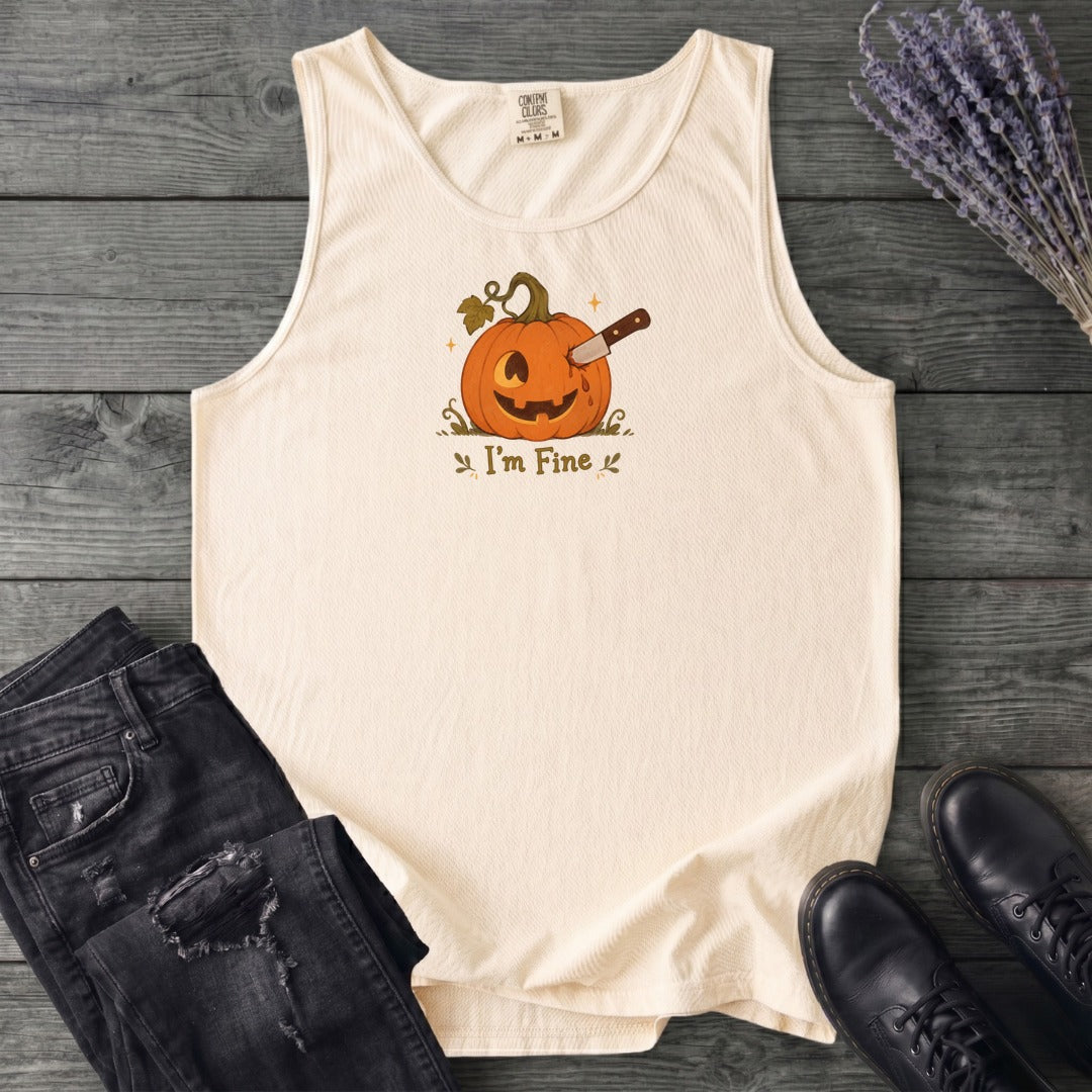 Jack-O-Lantern I'm Fine Tank Top
