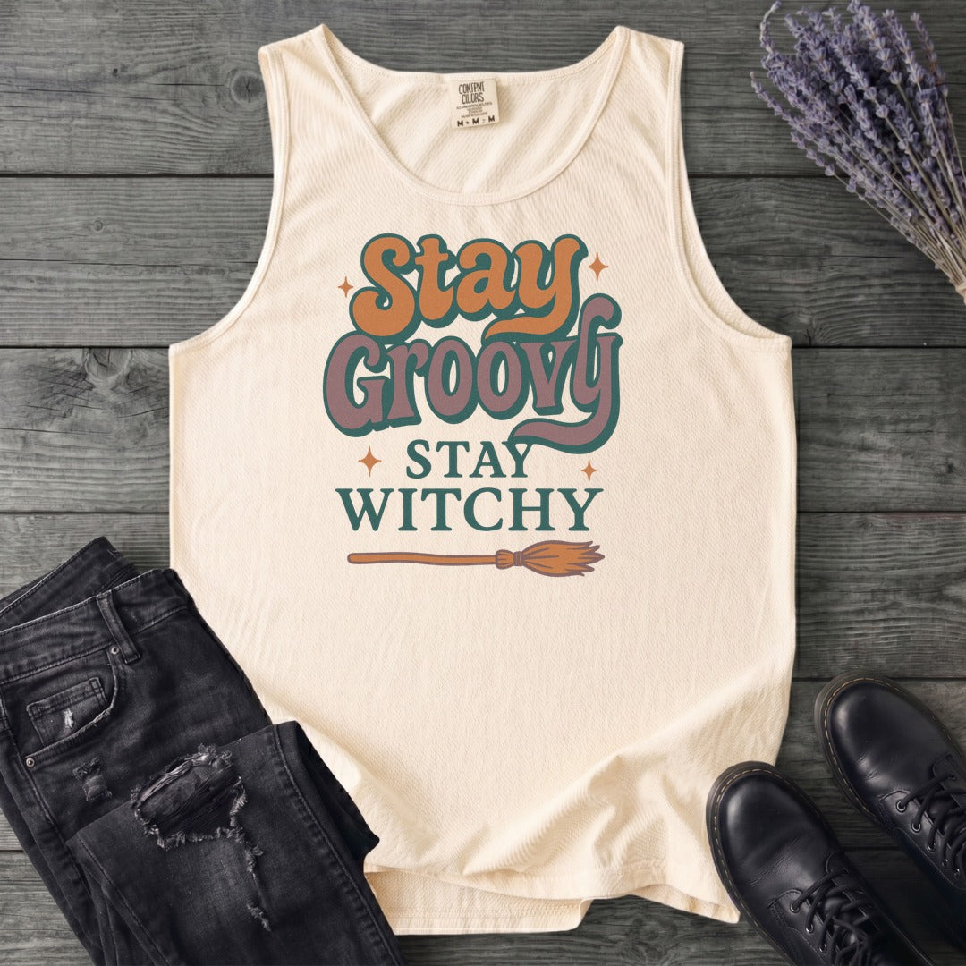 Stay Groovy Stay Witchy Tank Top