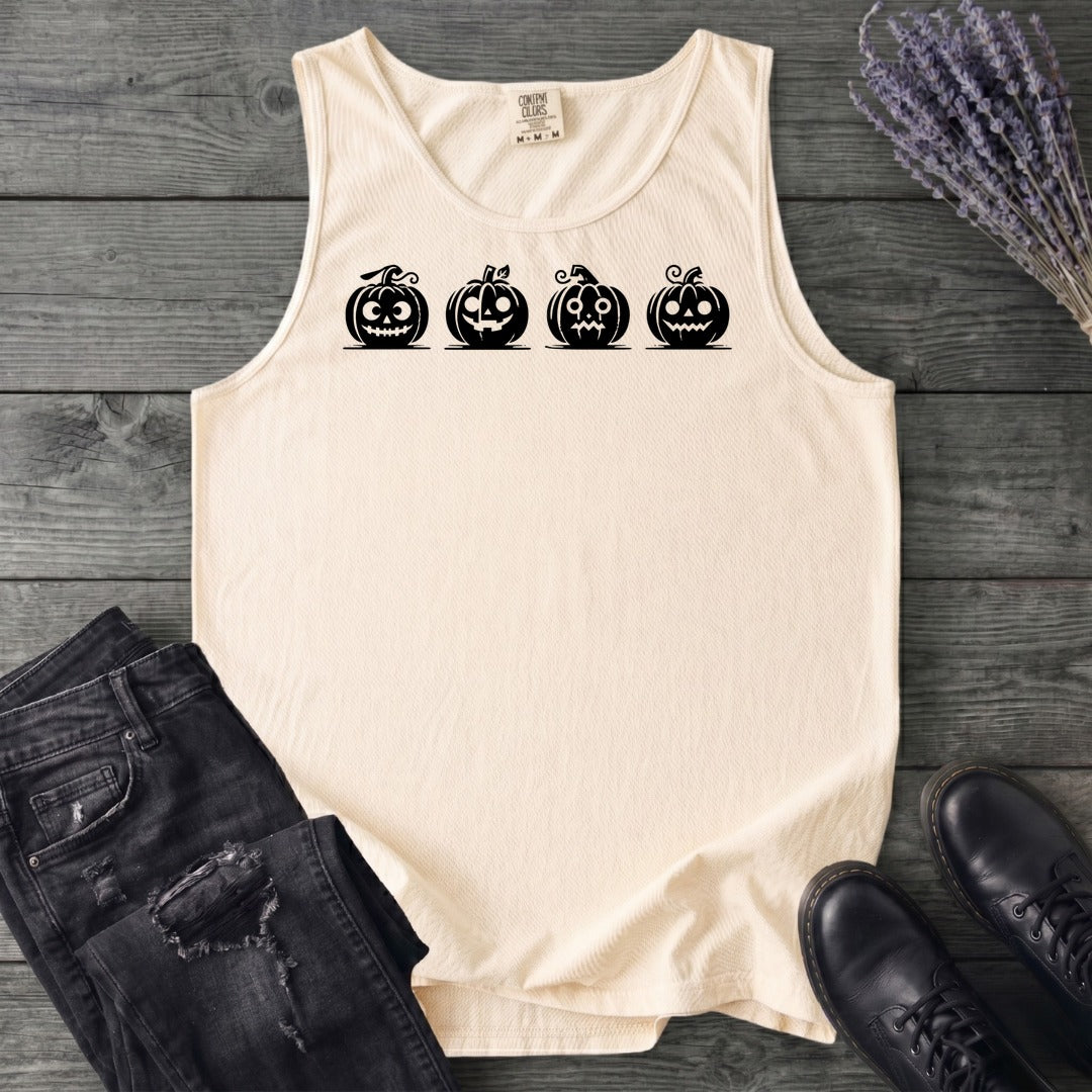 Four Jack-O-Lanterns Tank Top