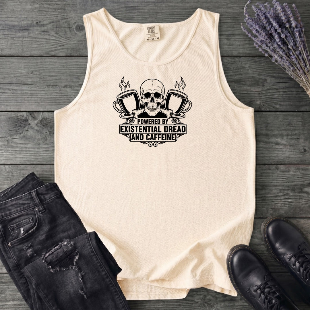 Powered By Dread And Caffeine Tank Top