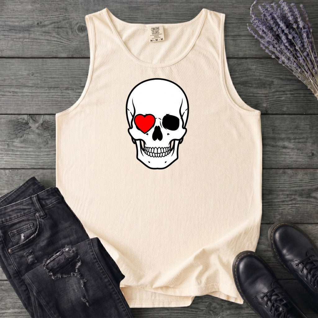 Heart Eye Skull Tank Top