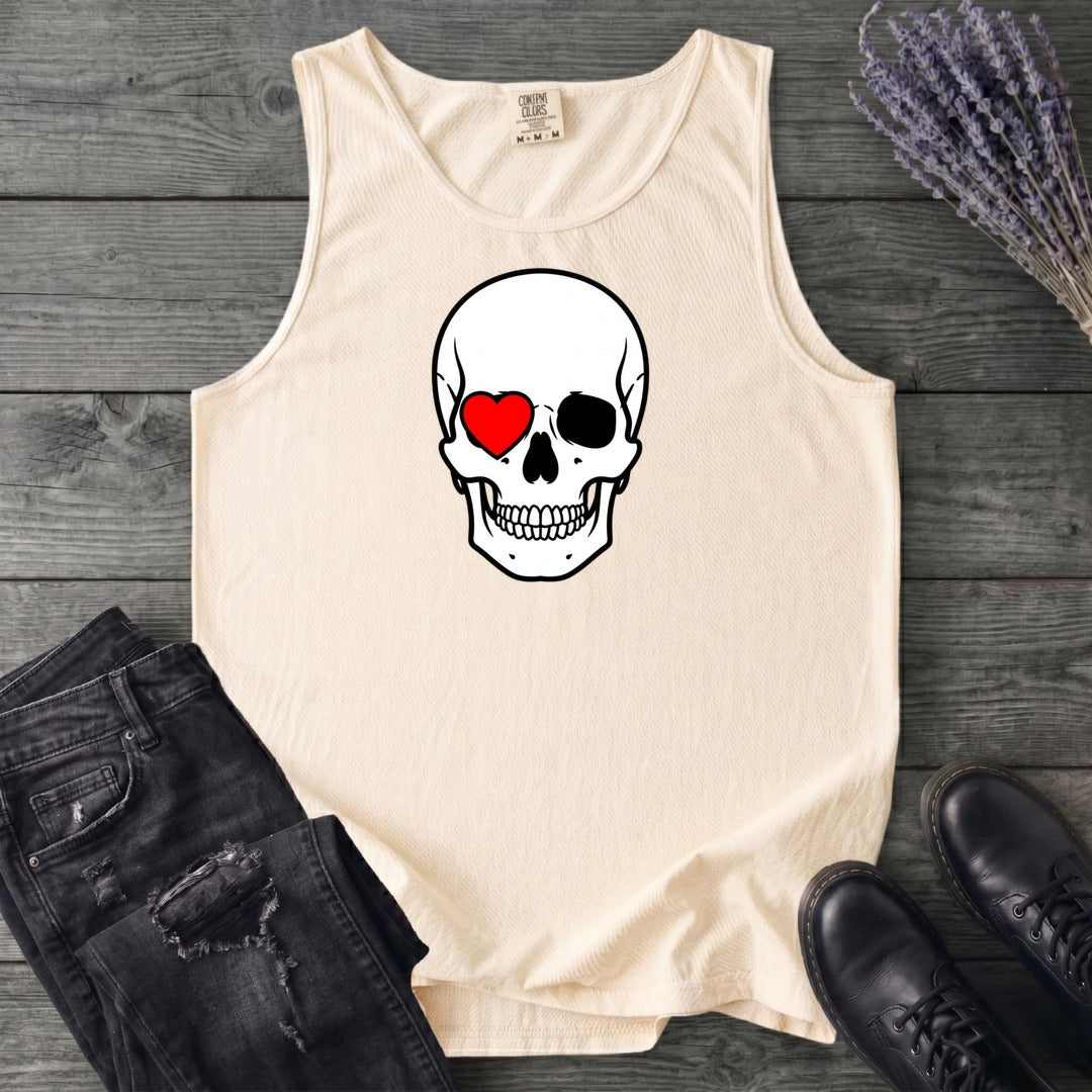 Heart Eye Skull Tank Top