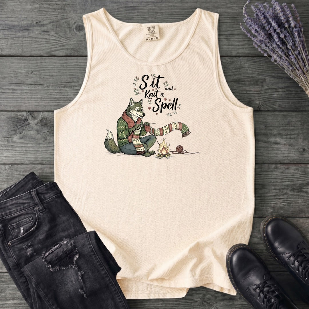 Sit And Knit A Spell Tank Top