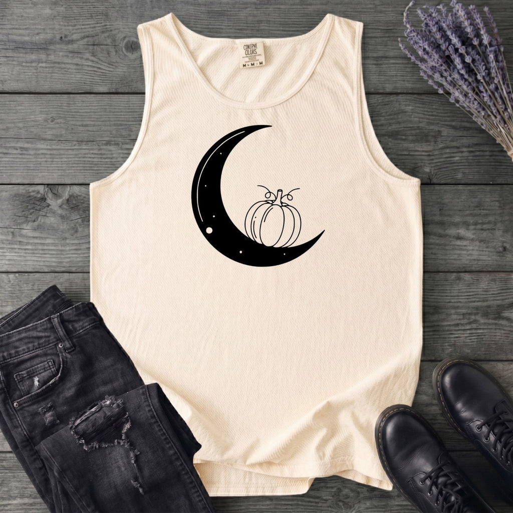Moon And Pumpkin Tank Top