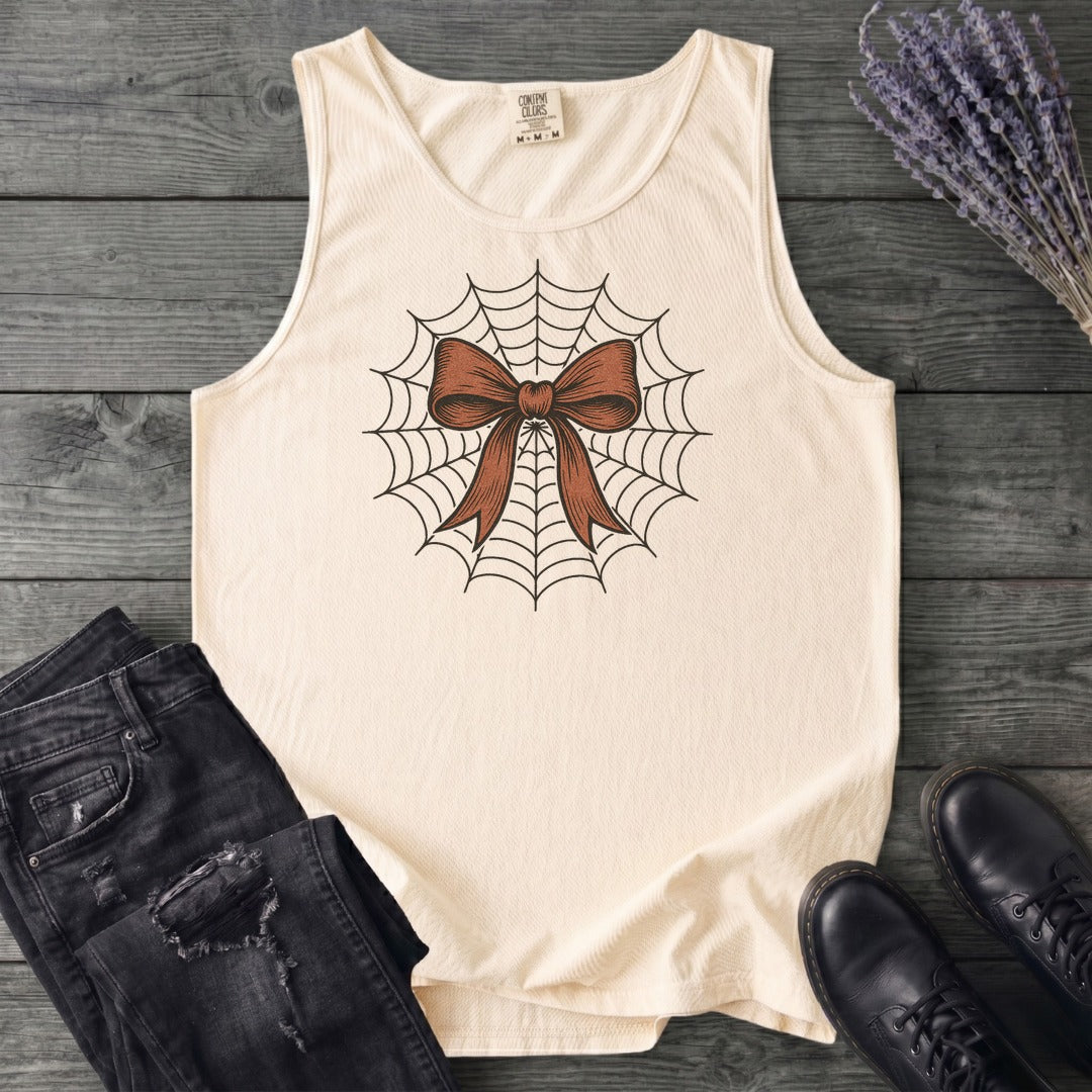Spiderweb Bow Tank Top