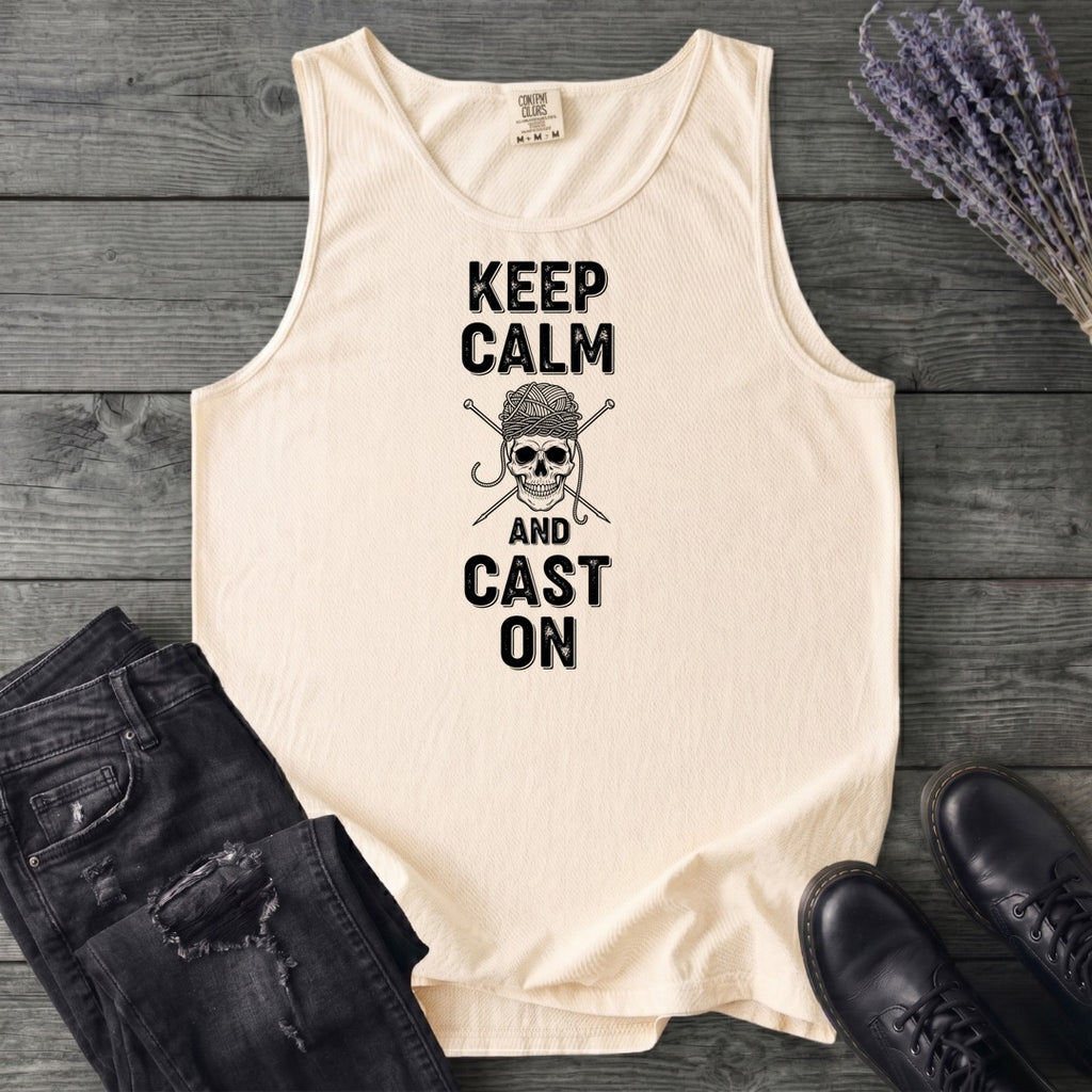 Keep Calm And Cast On Tank Top