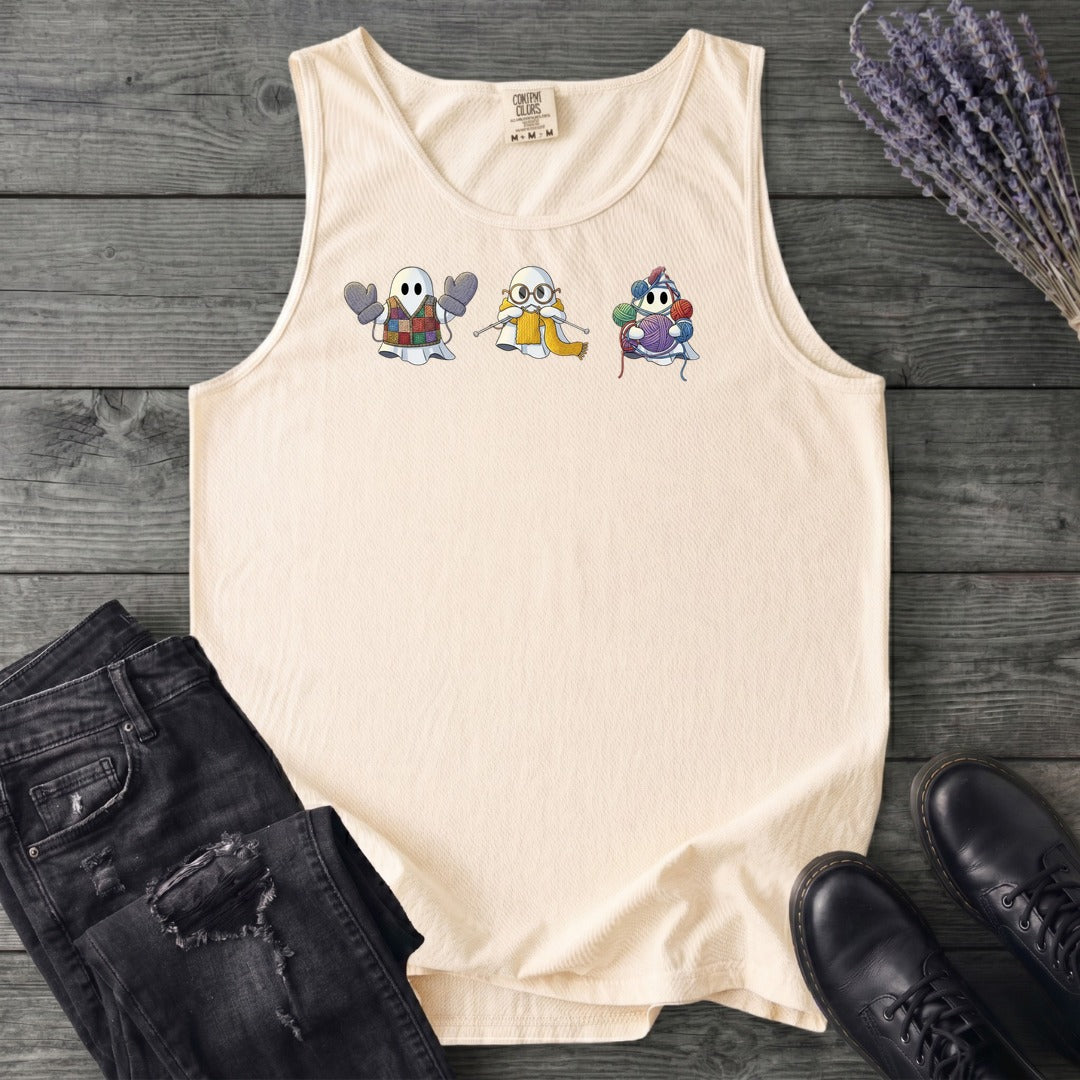 ghost_trio_knitting Tank Top