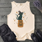 Stacked Cat and Pumpkins Tank Top