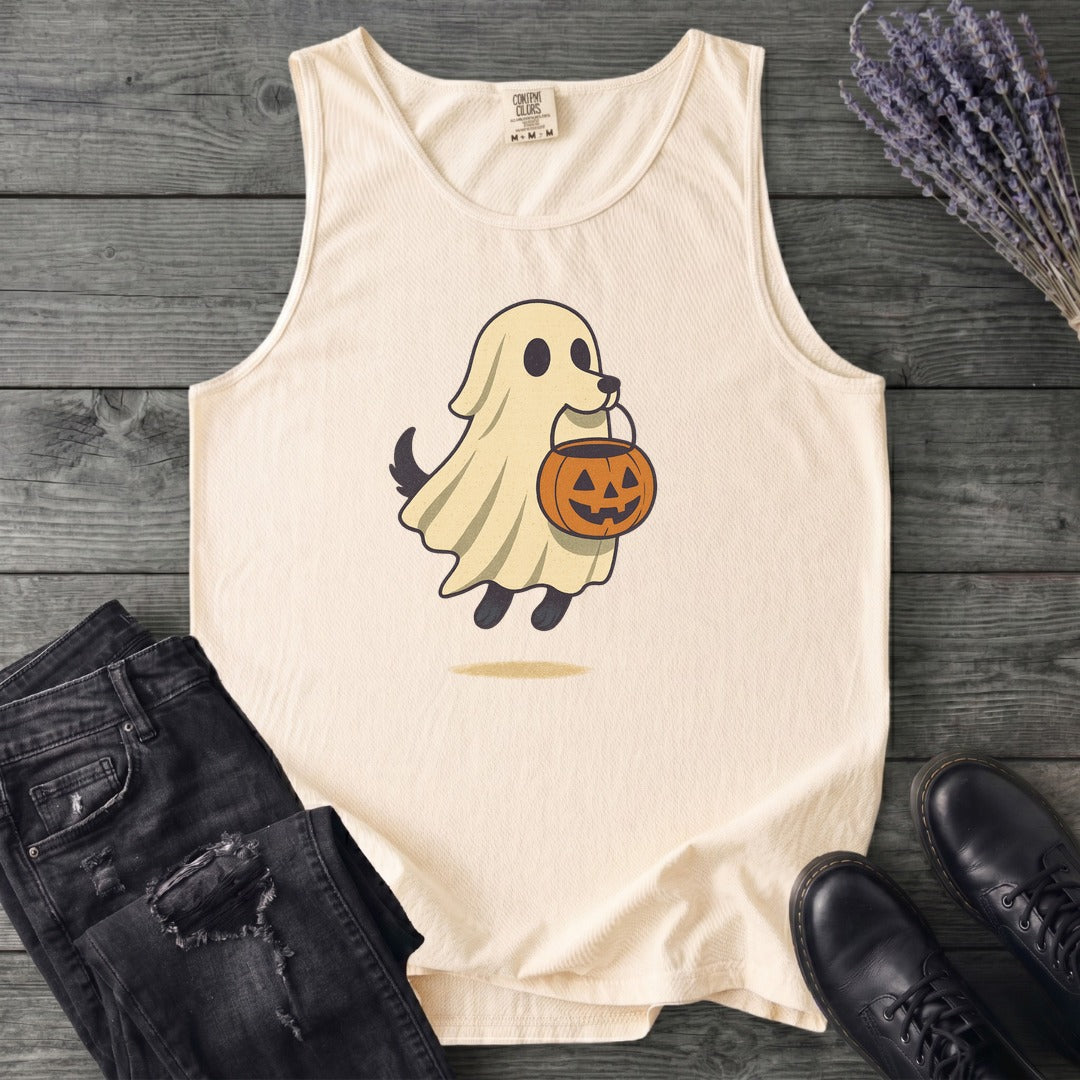 Ghost Dog Trick-Or-Treating Tank Top