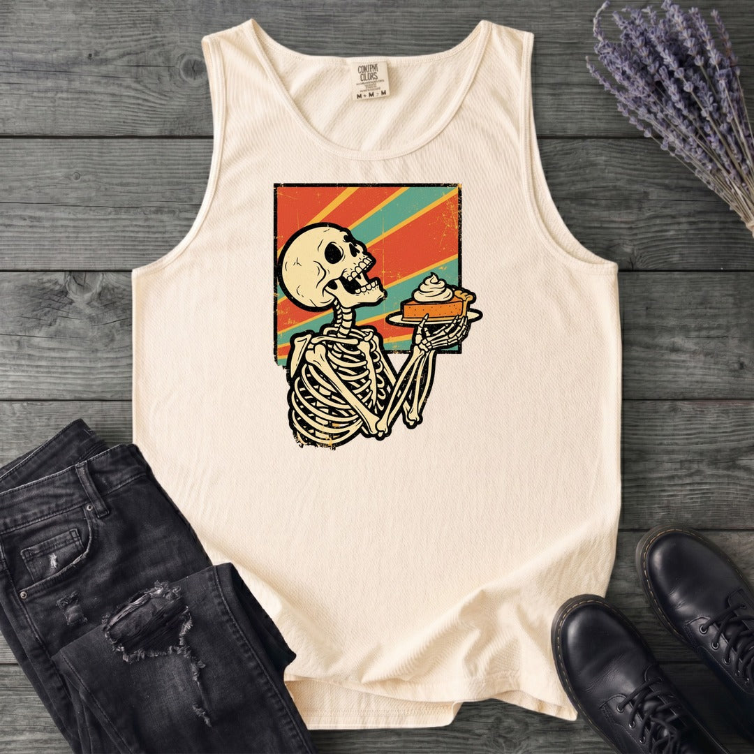 Skeleton Pumpkin Pie Grunge Tank Top