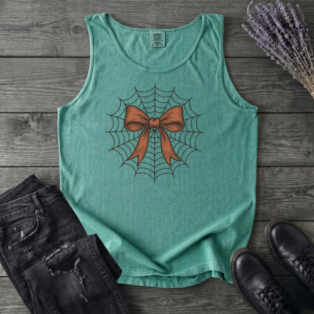 Spiderweb Bow Tank Top
