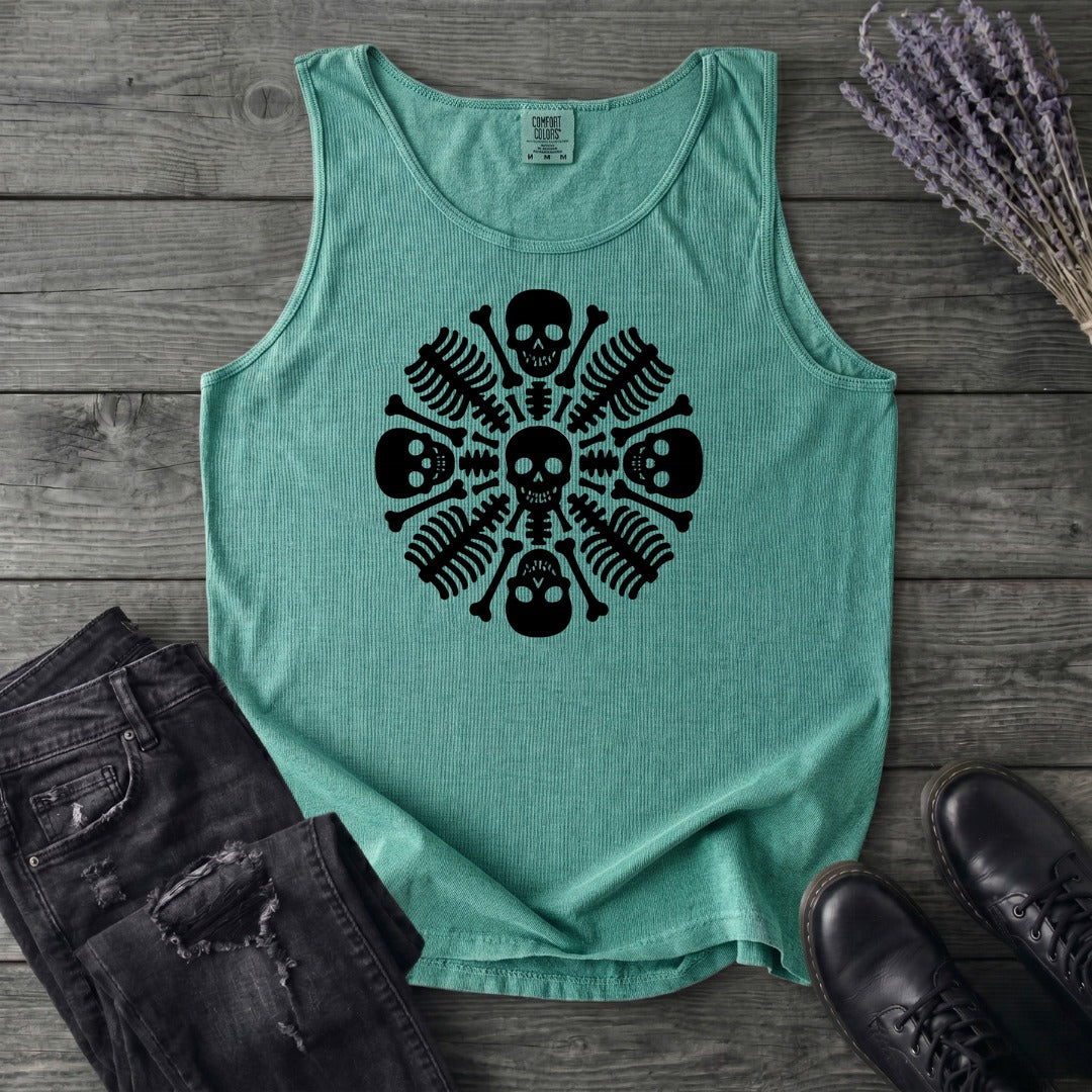 skeleton mandala Tank Top