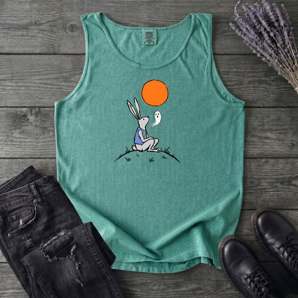 moonlit rabbit and ghost Tank Top