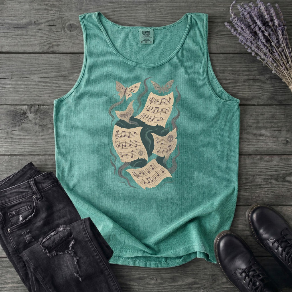 Spectral Sheet Music Tank Top