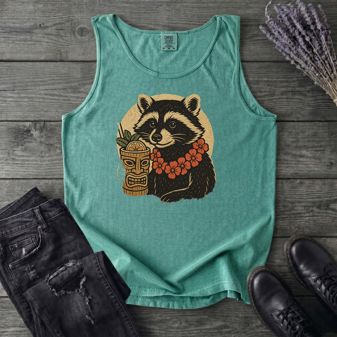 Raccoon Tiki Tank Top