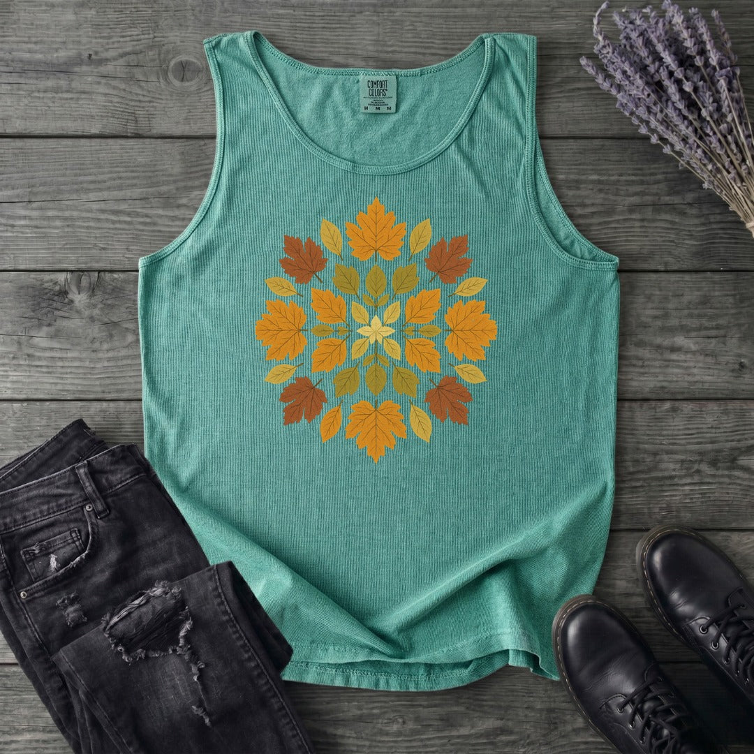 autumn leaves mandala Tank Top