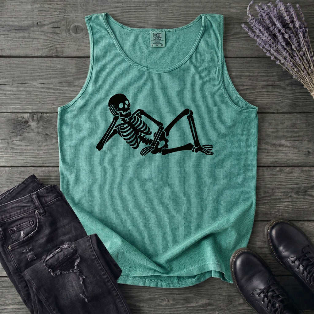 Lounging Skeleton Tank Top