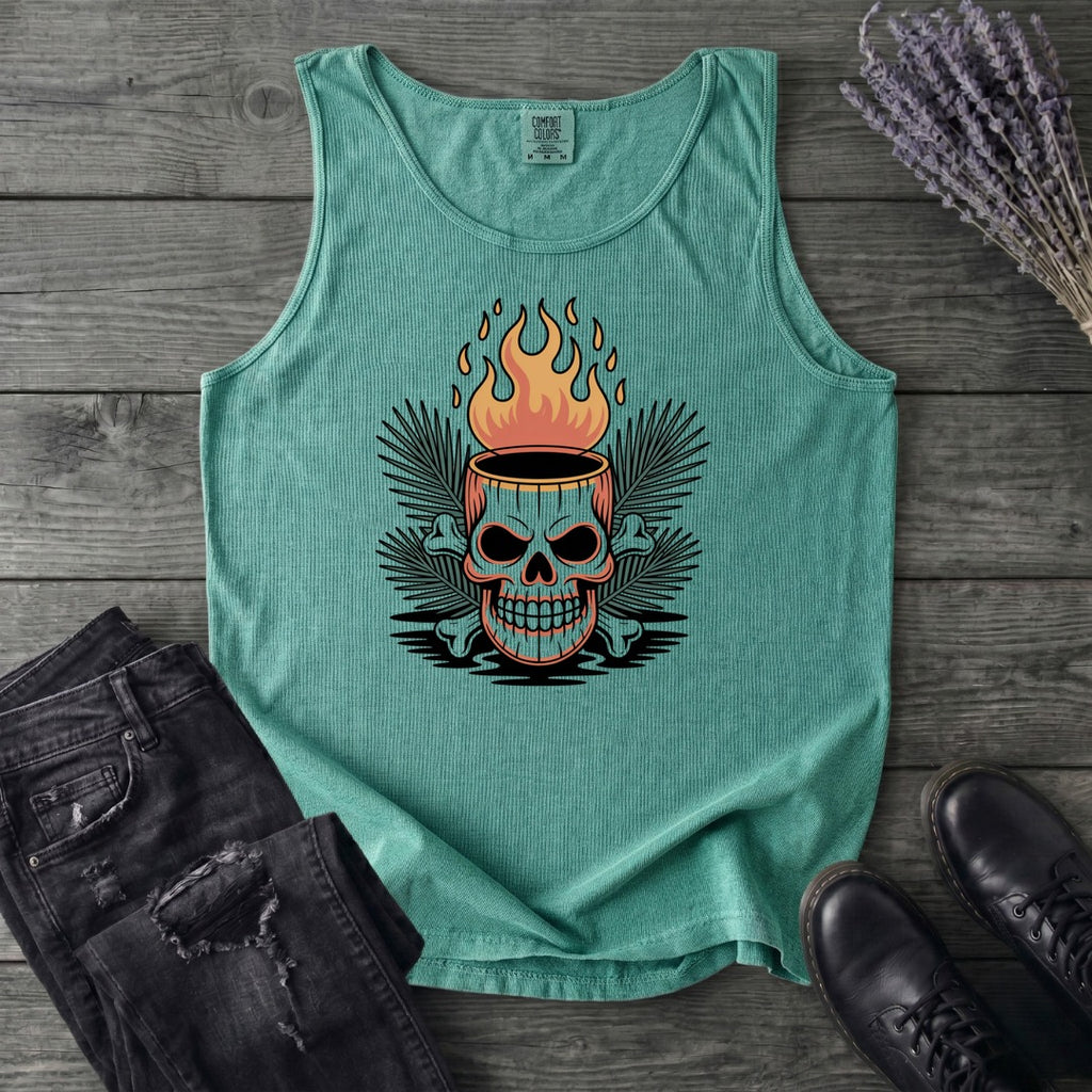 Tiki Skull Drink Tank Top