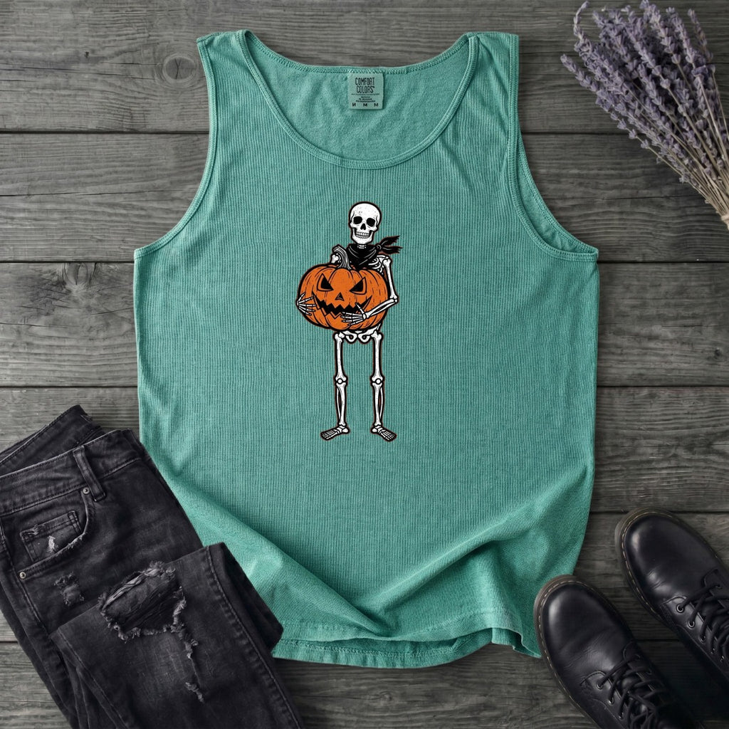 Skeleton Jack O Lantern Tank Top