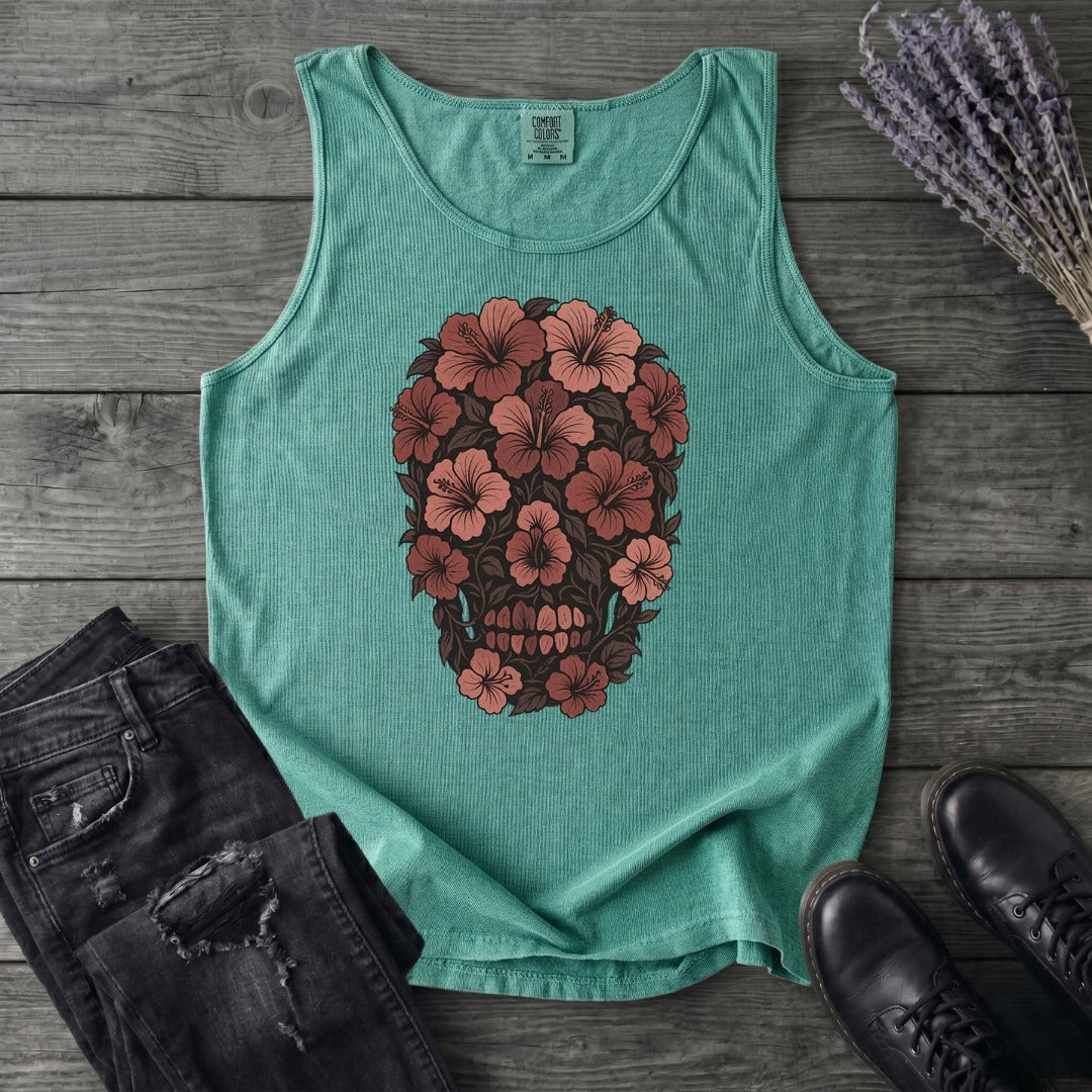 Hibiscus Skull Tank Top