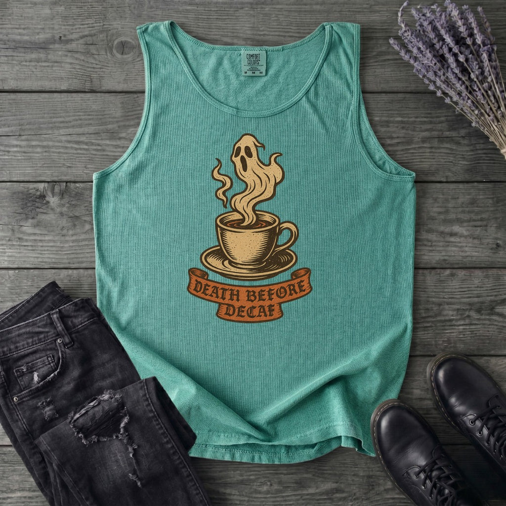 Death Before Decaf Tank Top