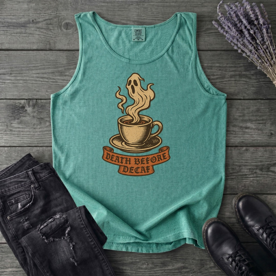 Death Before Decaf Tank Top