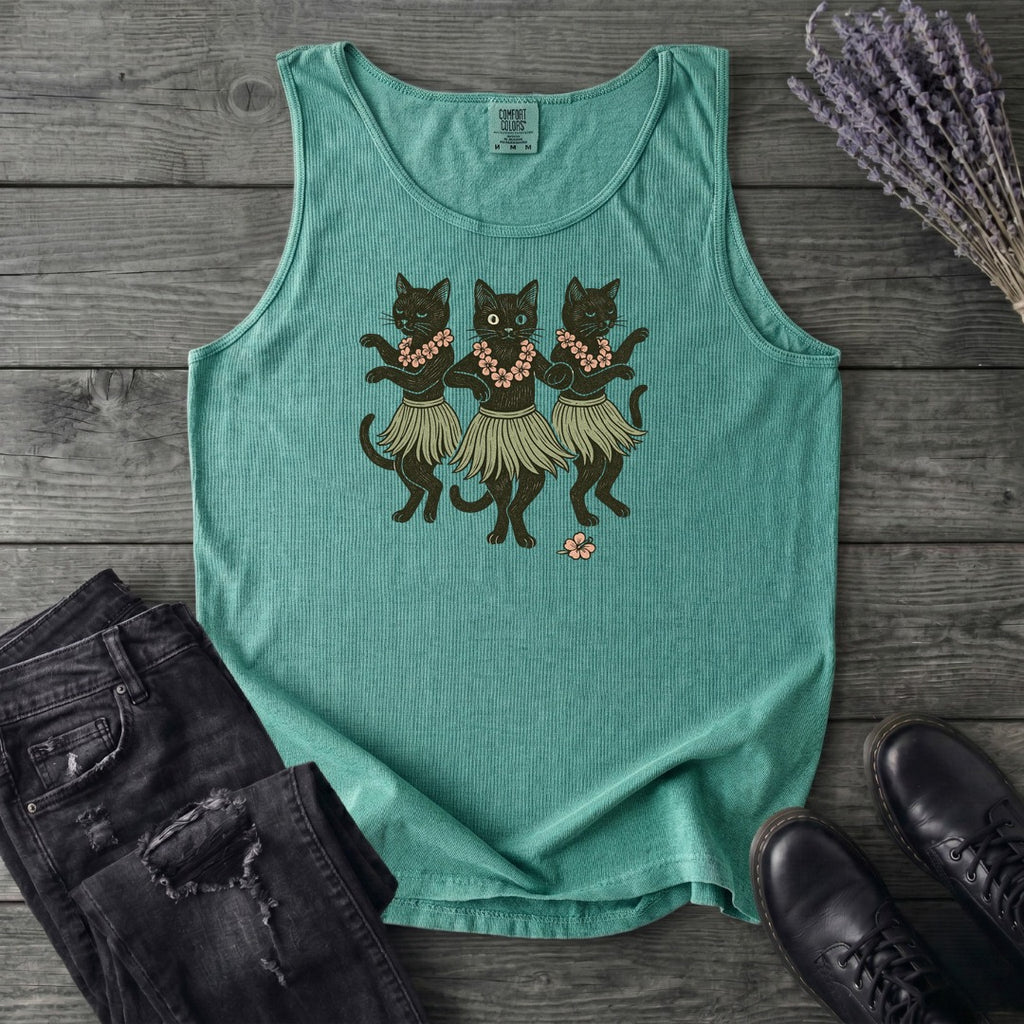 Hula Black Cat Trio Tank Top
