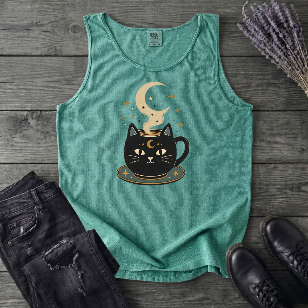 Celestial Cat Coffee Tank Top