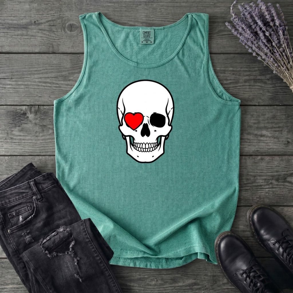 Heart Eye Skull Tank Top