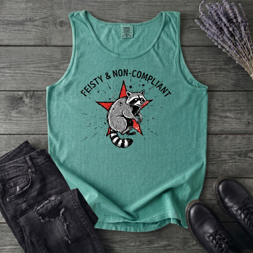 feisty non compliant raccoon Tank Top