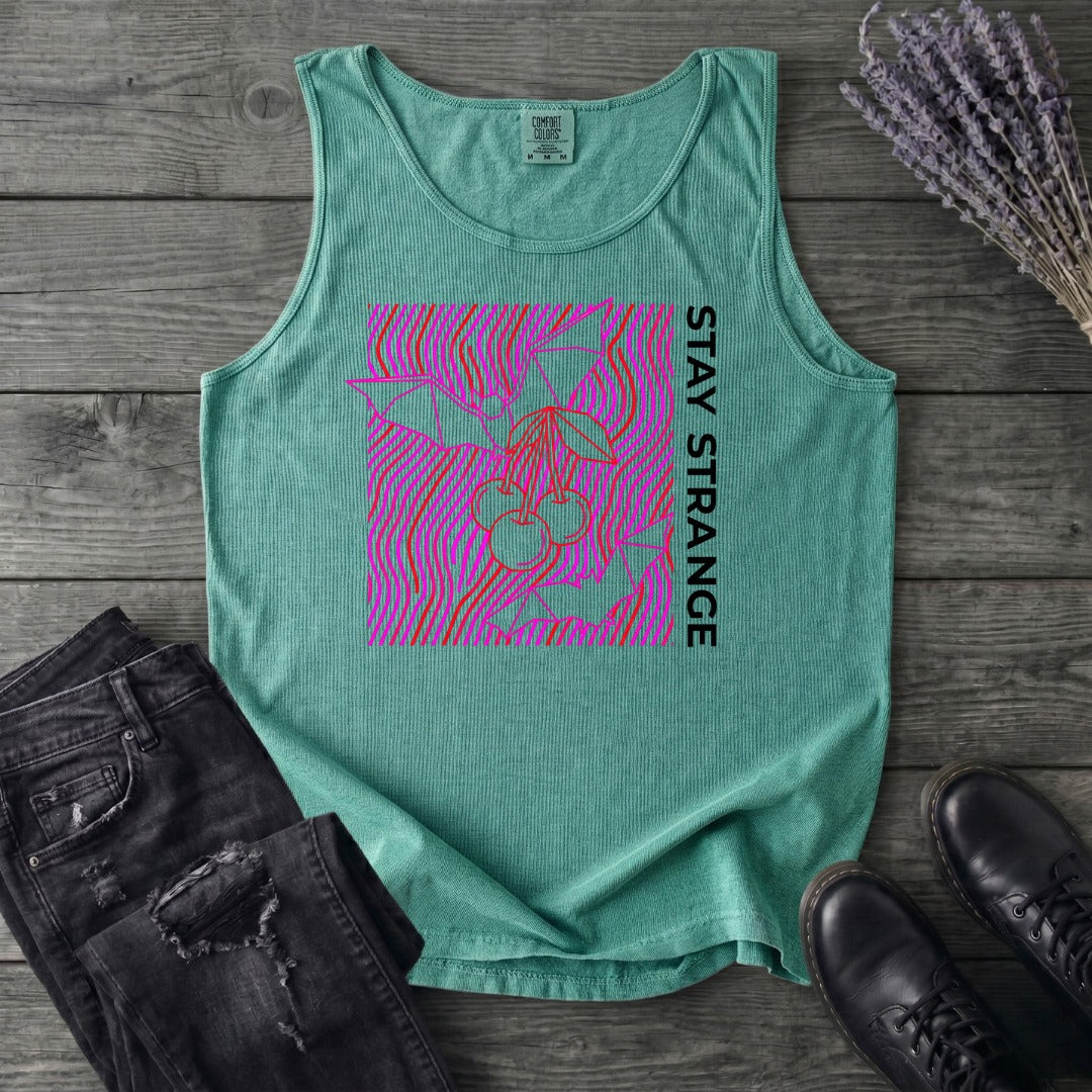 stay strange bats and cherries Tank Top